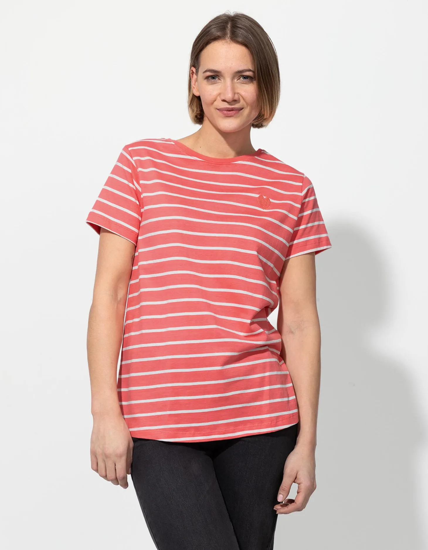 T-shirt - Borduursels - lichtrood
