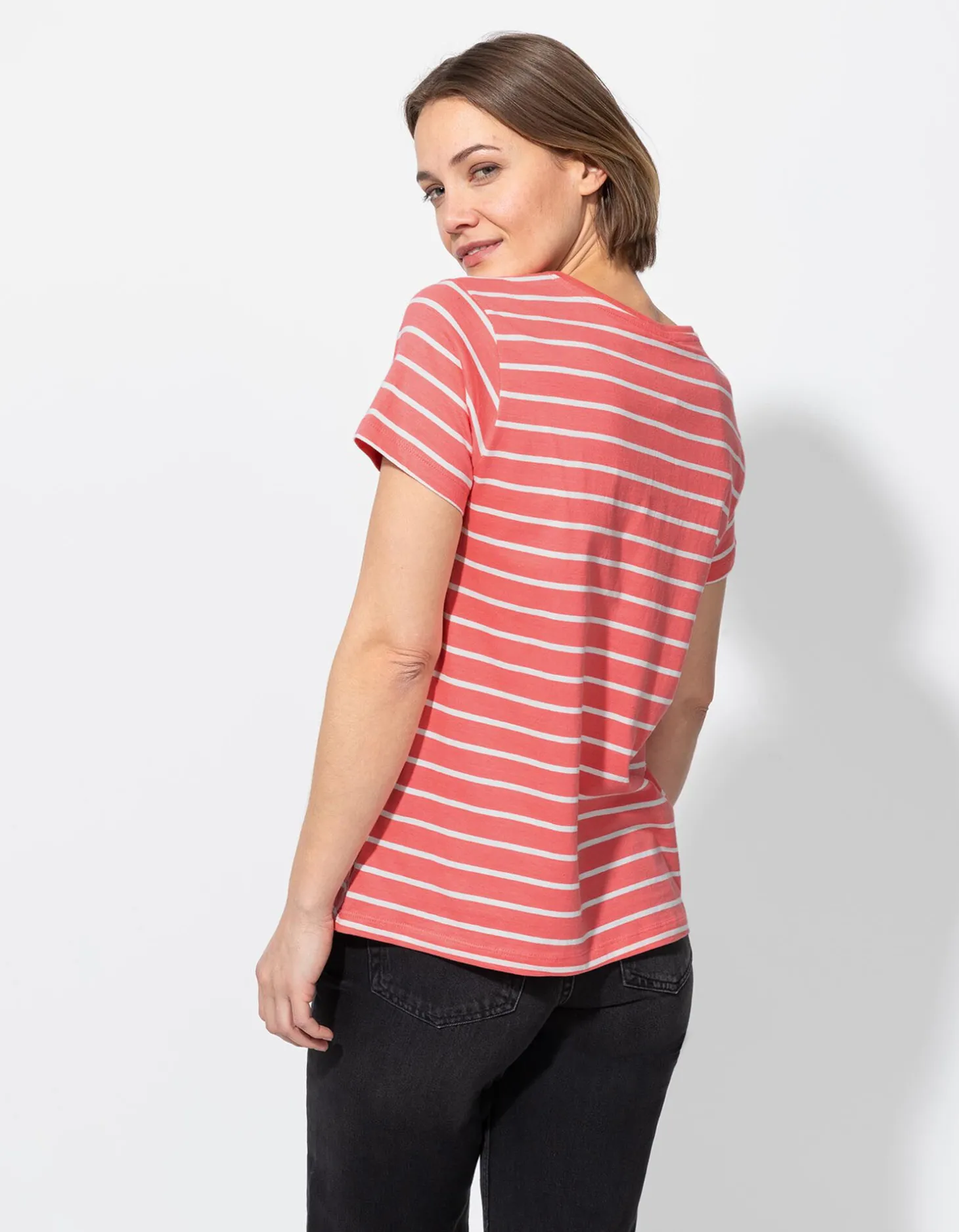 T-shirt - Borduursels - lichtrood