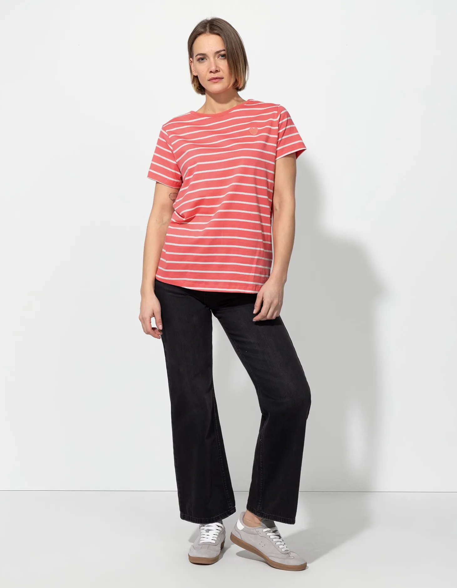 T-shirt - Borduursels - lichtrood
