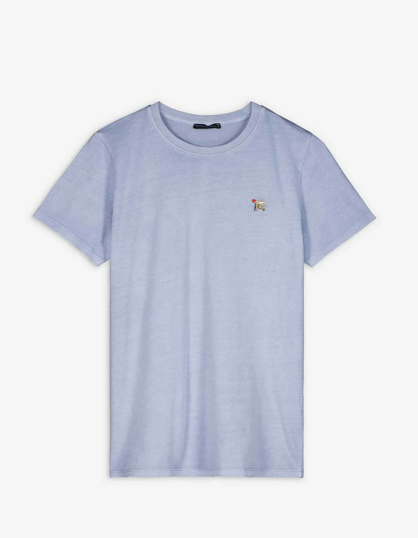 T-shirt - Borduursels - lichtblauw