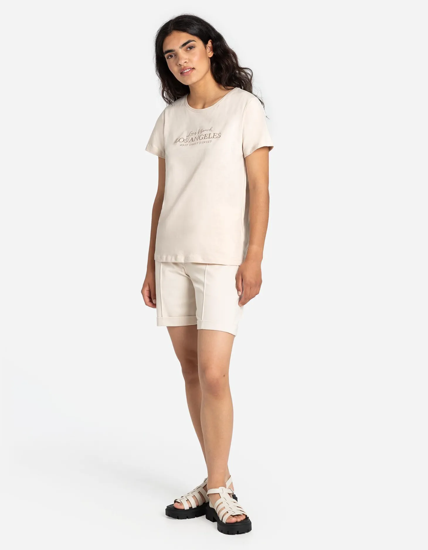 T-shirt - Borduursels - wit