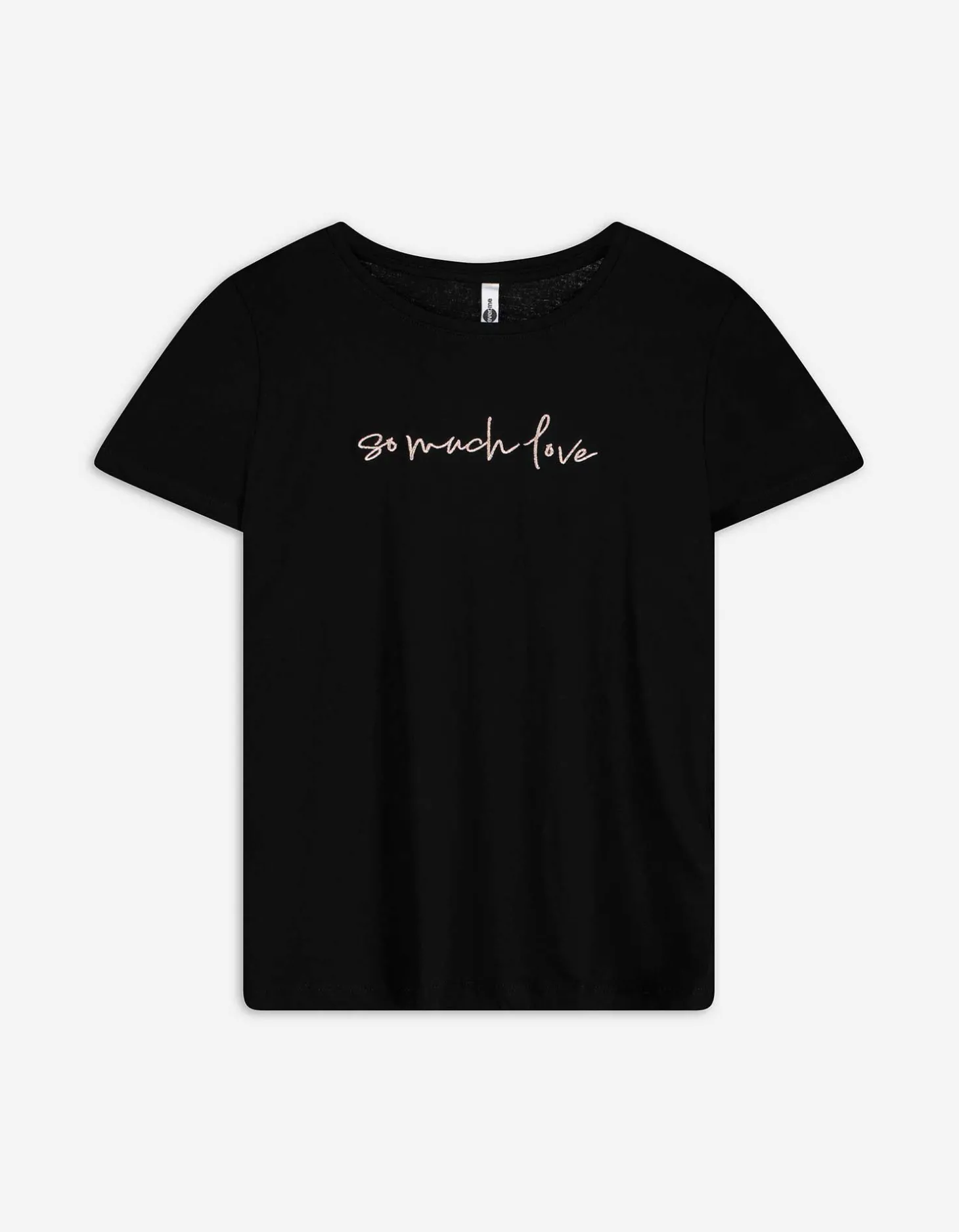 T-shirt - Borduursels - zwart