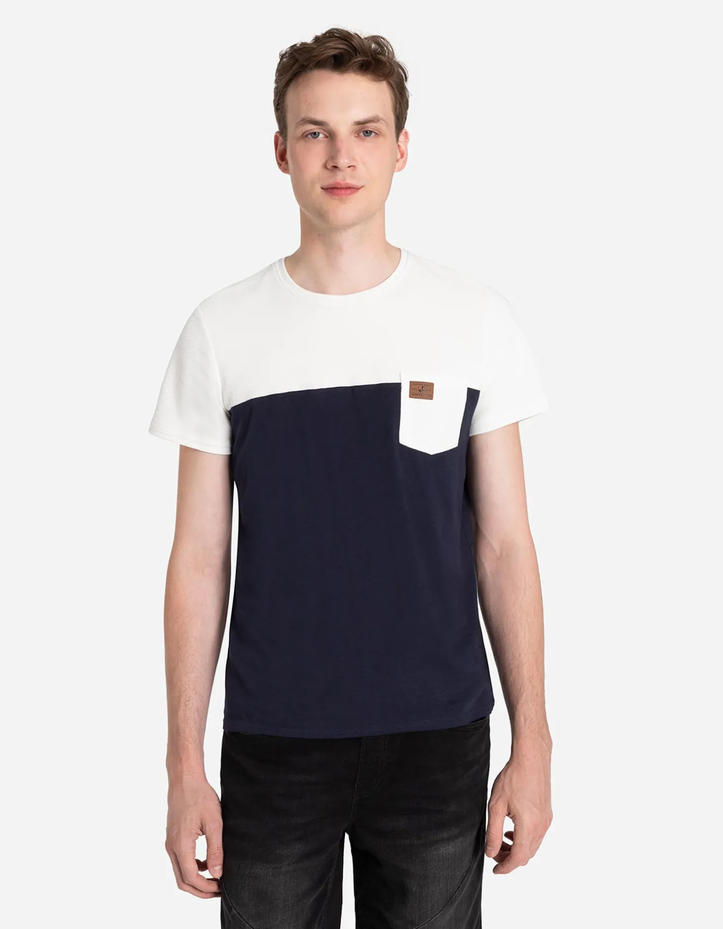 T-shirt - Borstzak - donkerblauw