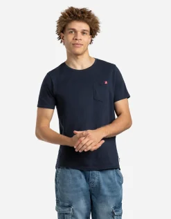 T-shirt - Borstzak - donkerblauw