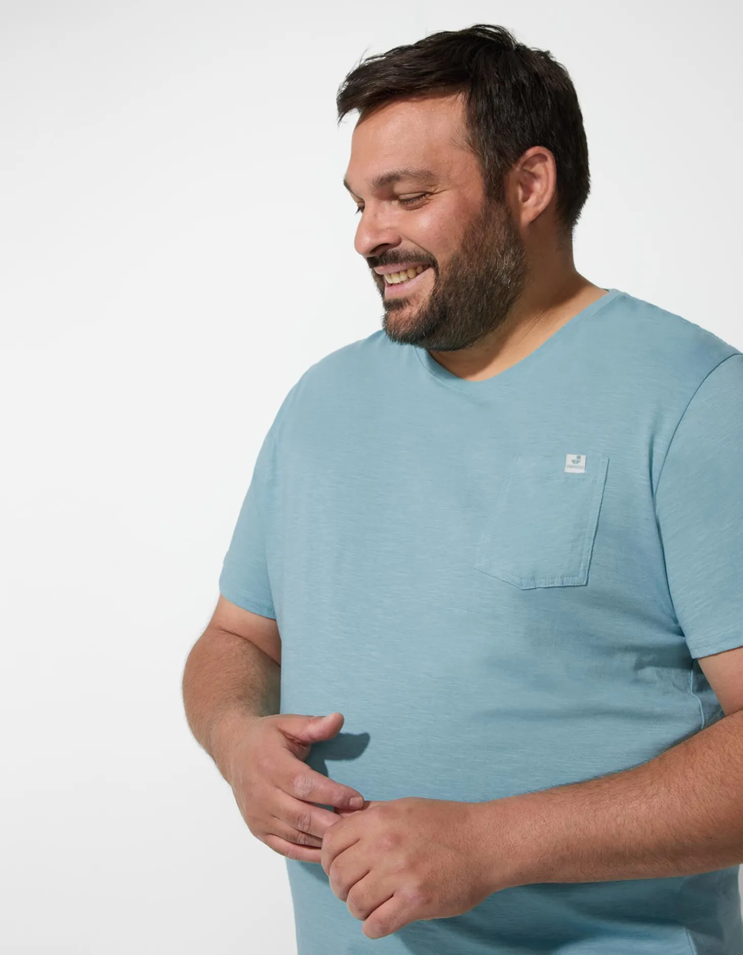 T-shirt - Borstzak - turkoois