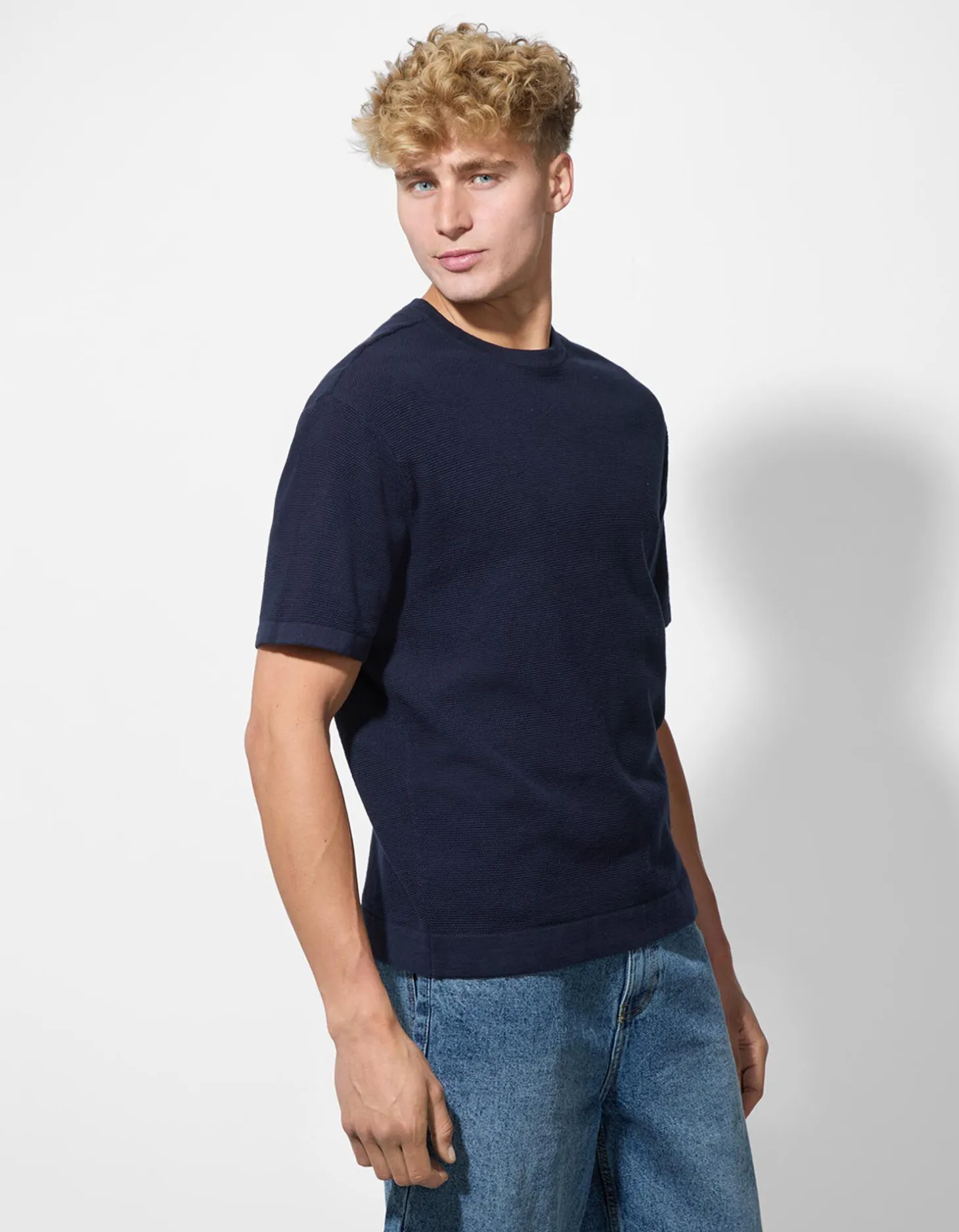 T-shirt - Breigoed - donkerblauw