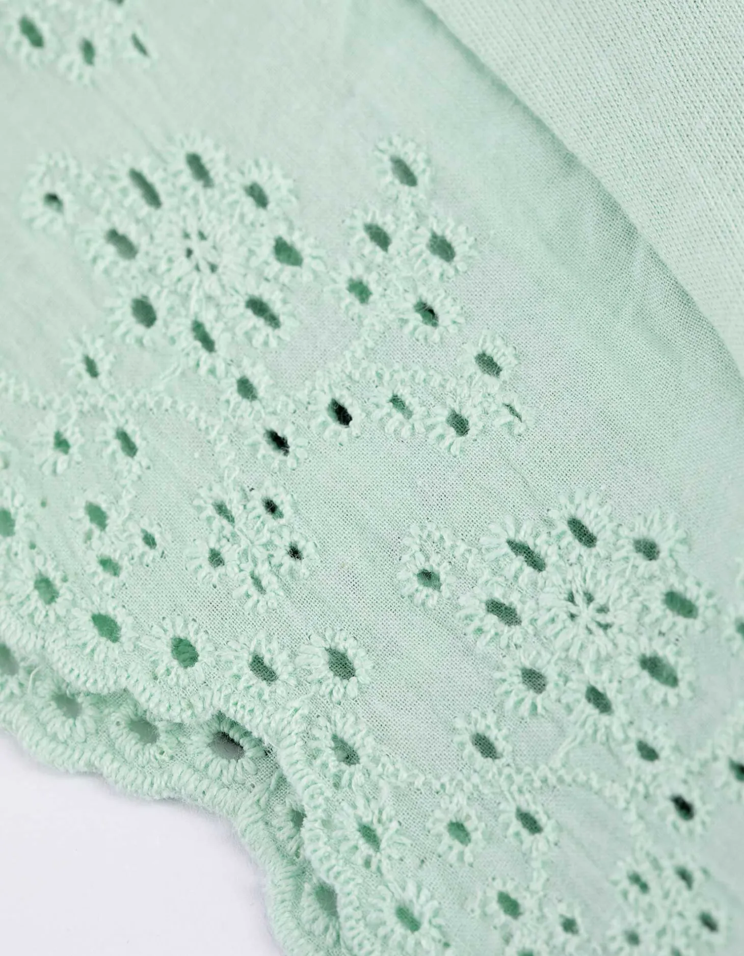 T-shirt - Broderie - groen