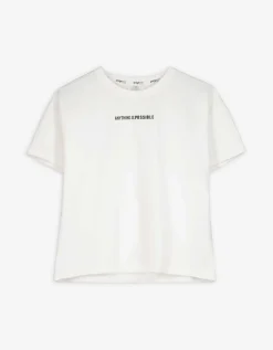 T-shirt - 3D-applicatie - wit