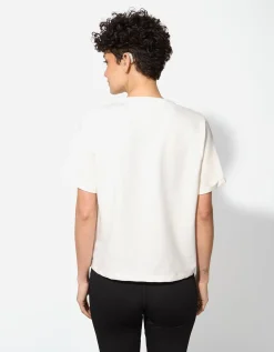 T-shirt - 3D-applicatie - wit