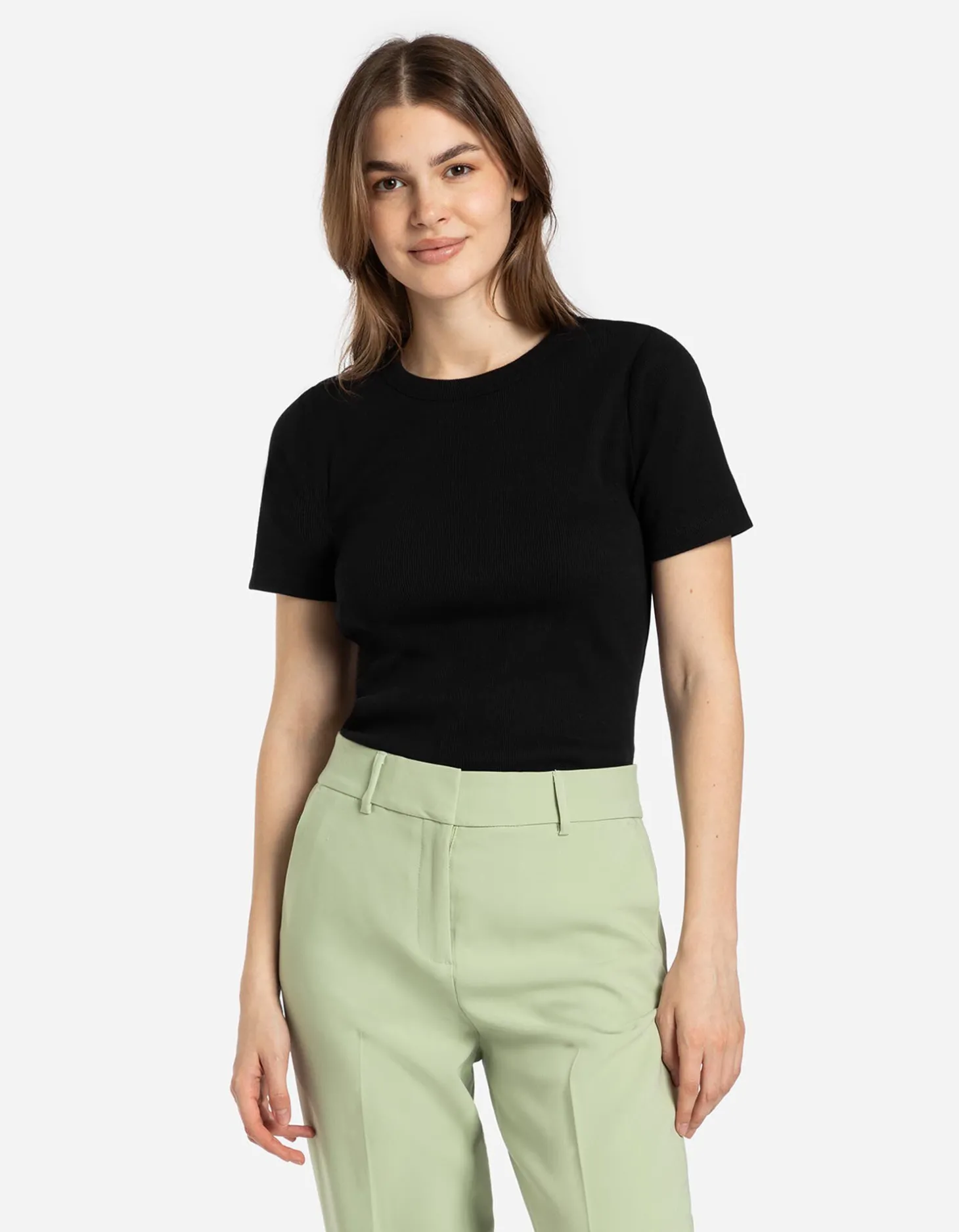 T-shirt - Effen - zwart