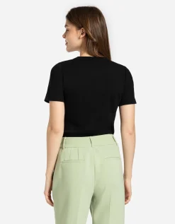 T-shirt - Effen - zwart