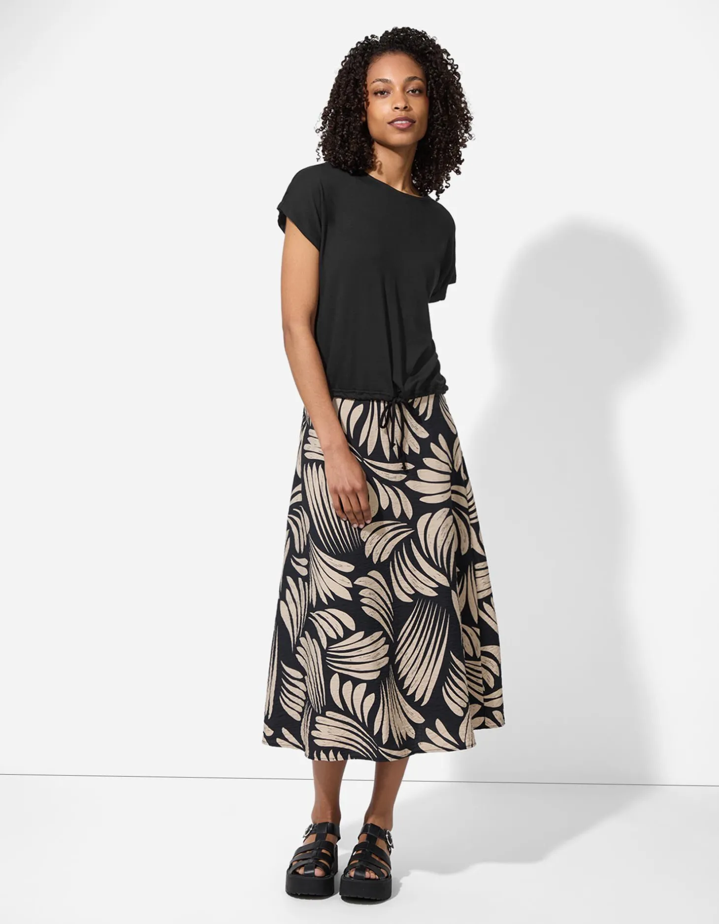 T-shirt - Effen - zwart