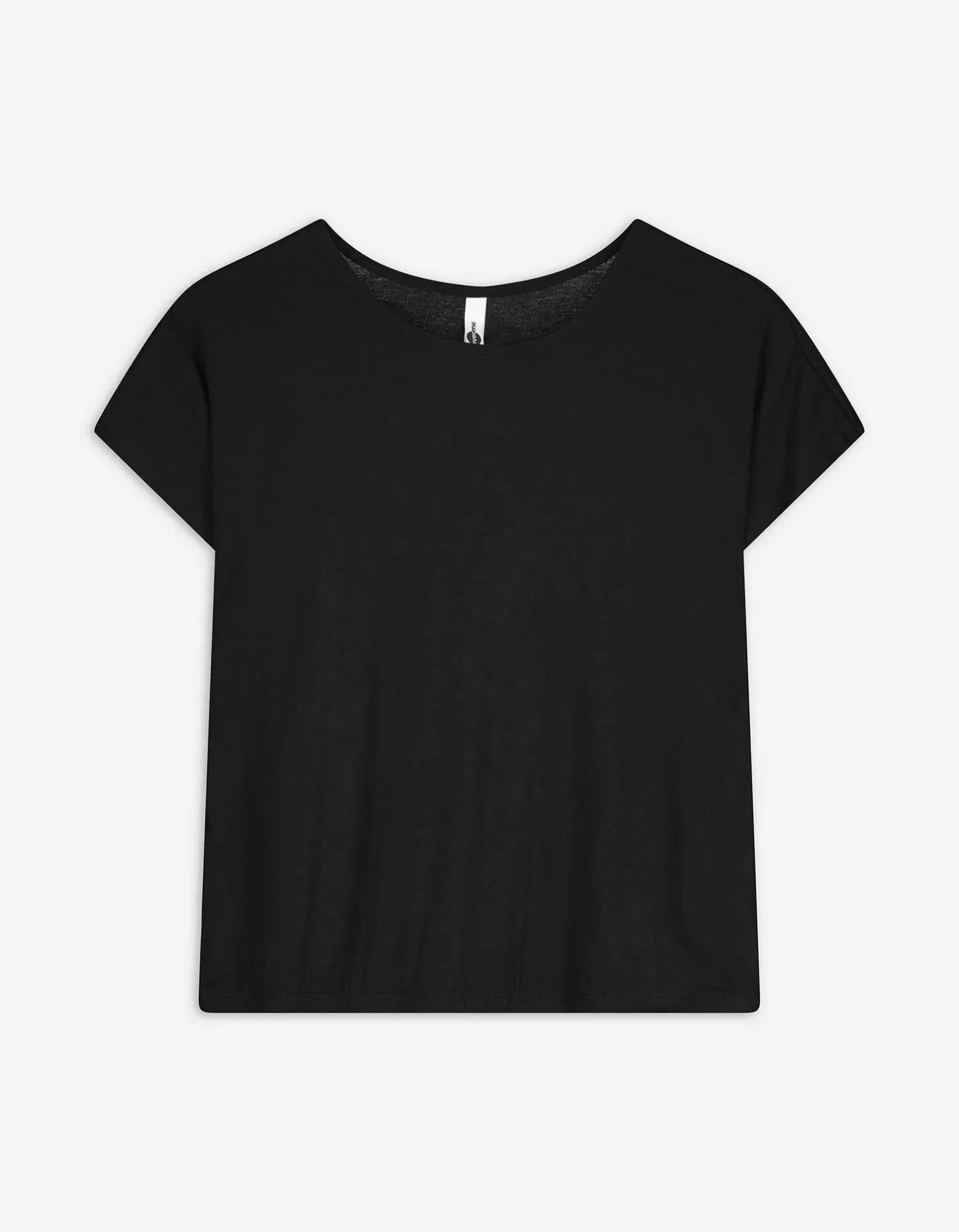 T-shirt - Elastische randen - zwart
