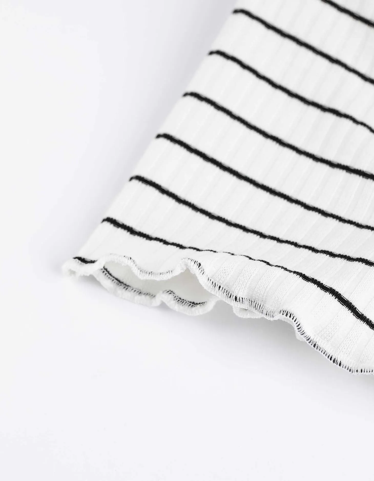 T-shirt - Fijne ribstof - wit