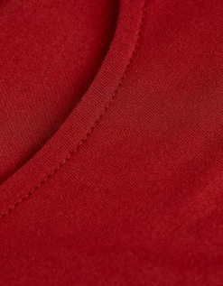 T-shirt - Geknoopt detail - donkerrood