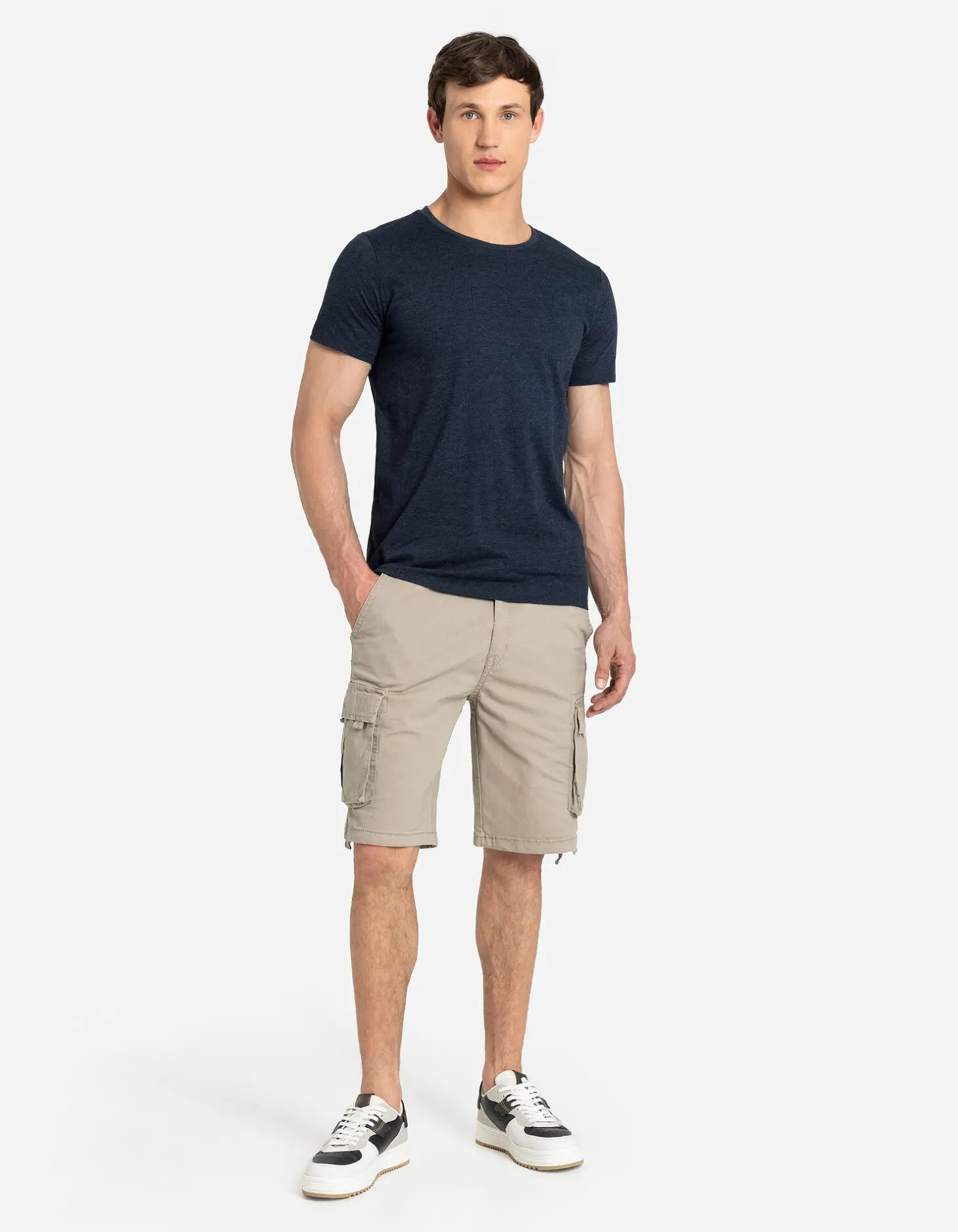 T-shirt - Gemêleerd - donkerblauw
