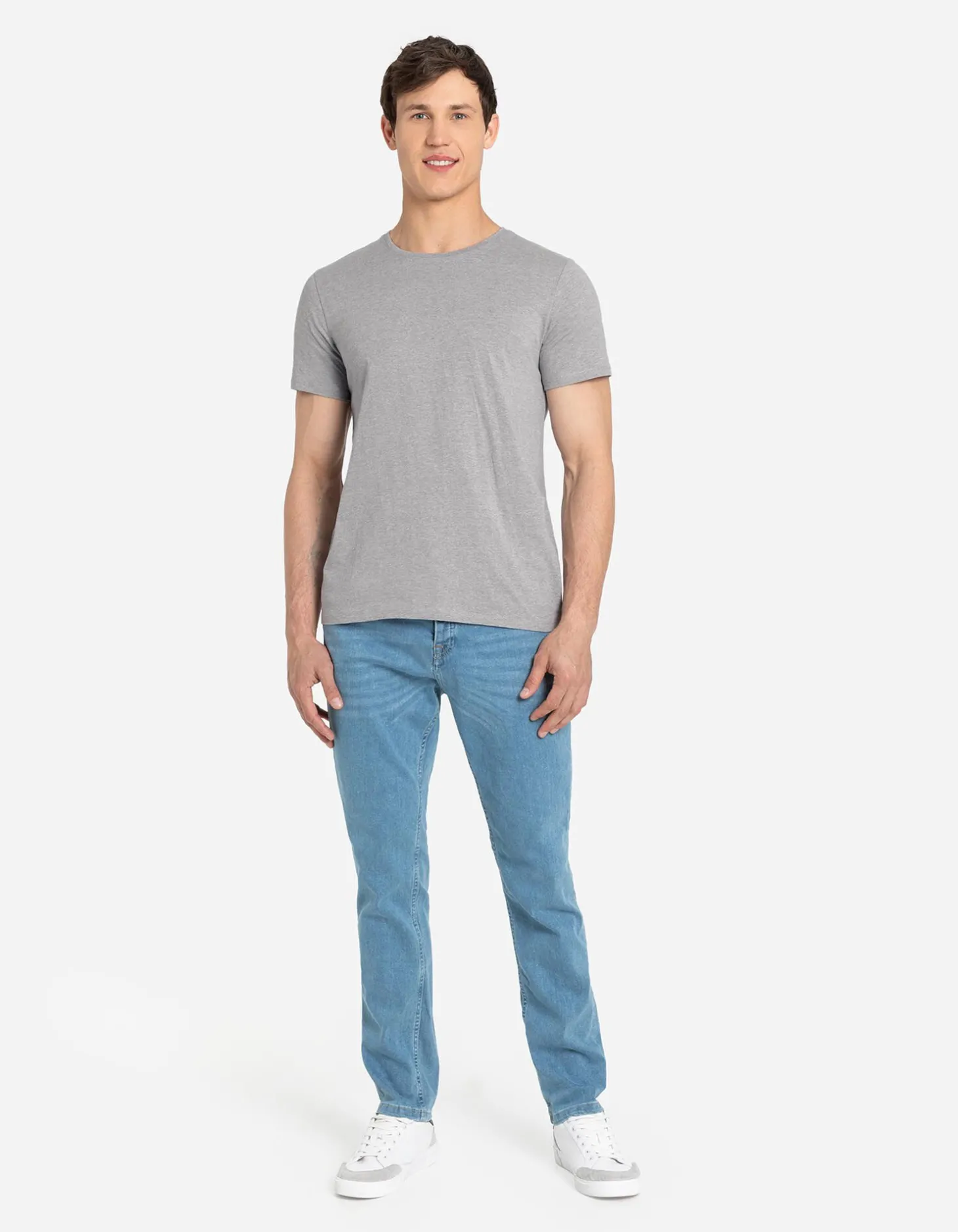 T-shirt - Gemêleerd - grijs