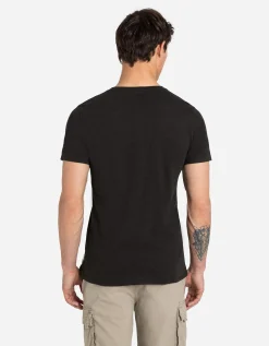 T-shirt - Gemêleerd - zwart