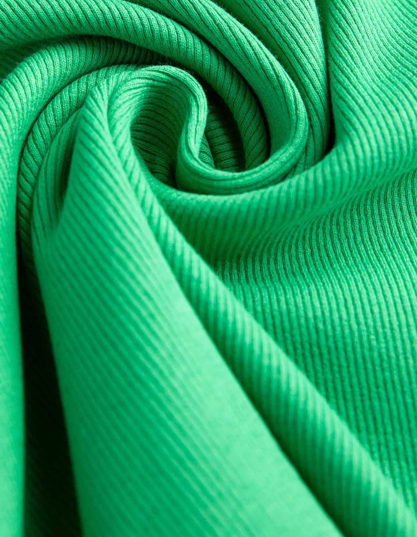 T-shirt - Geribde structuur - groen