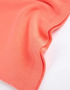 T-shirt - Geribde structuur - lichtrood