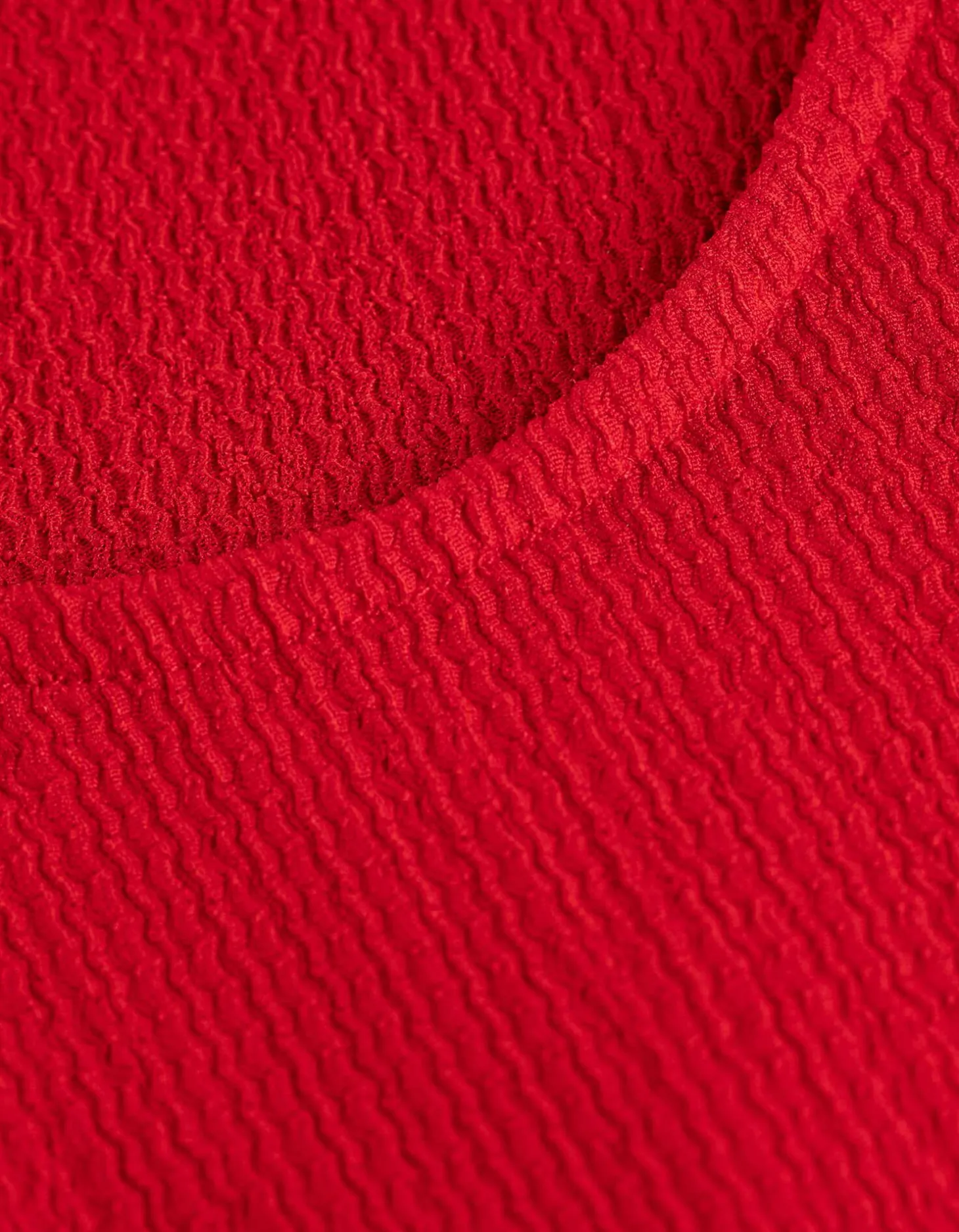 T-shirt - Geribde structuur - rood