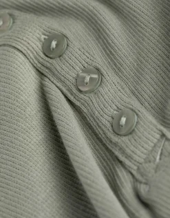 T-shirt - Geribde structuur - groen
