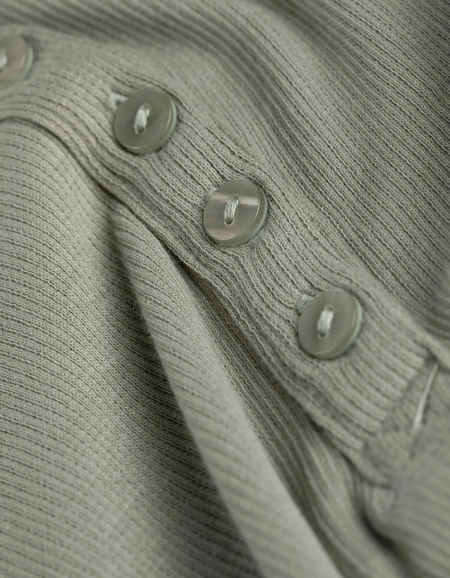 T-shirt - Geribde structuur - groen