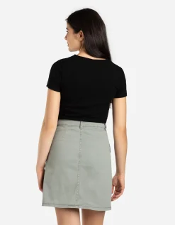T-shirt - Geschulpte zoom - zwart