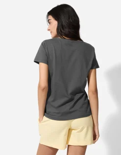 T-shirt - Glitterprint - donkergrijs