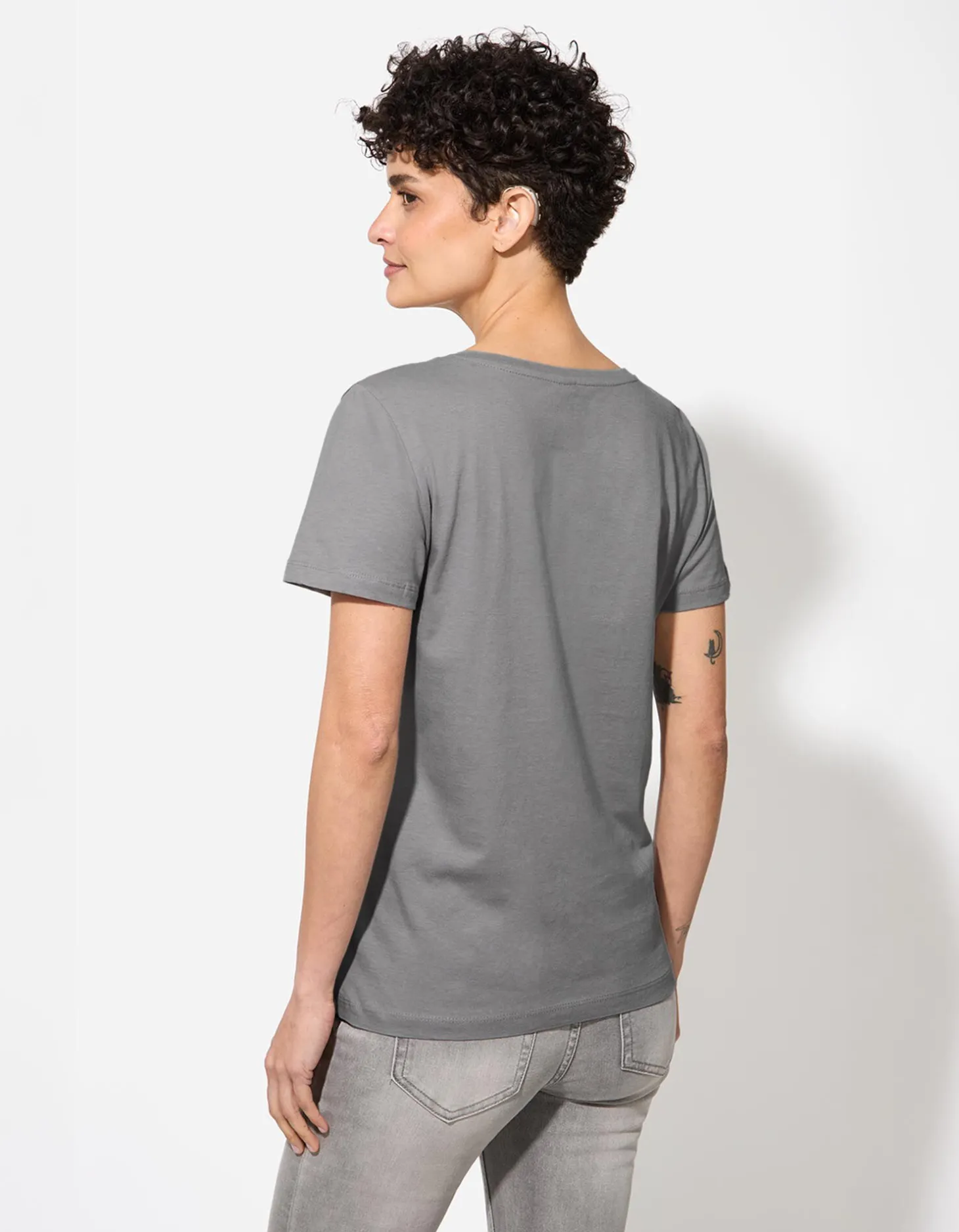 T-shirt - Glitterprint - grijs