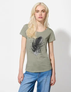 T-shirt - Glitterprint - groen