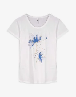 T-shirt - Glitterprint - wit