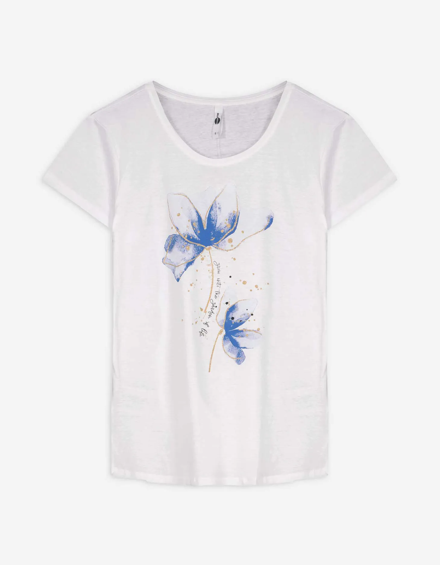 T-shirt - Glitterprint - wit