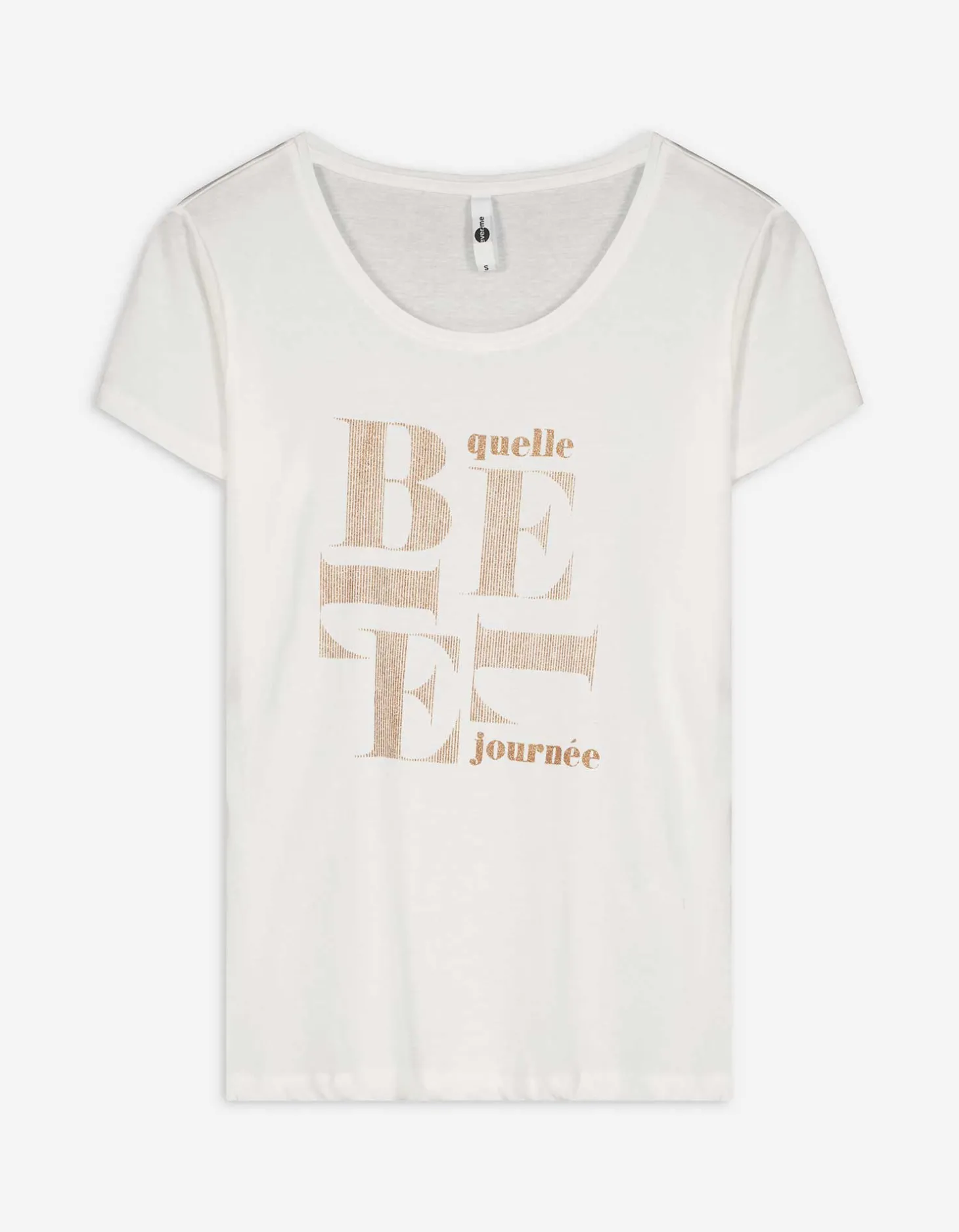 T-shirt - Glitterprint - wit