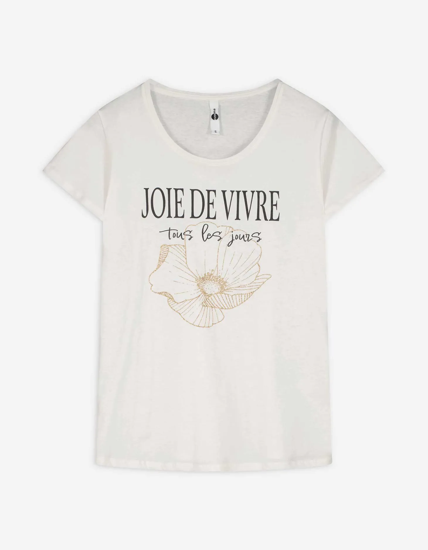 T-shirt - Glitterprint - wit