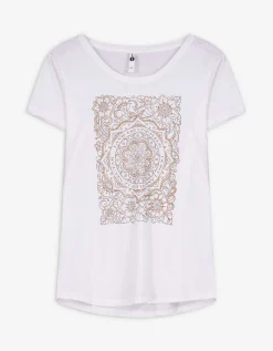 T-shirt - Glitterprint - wit