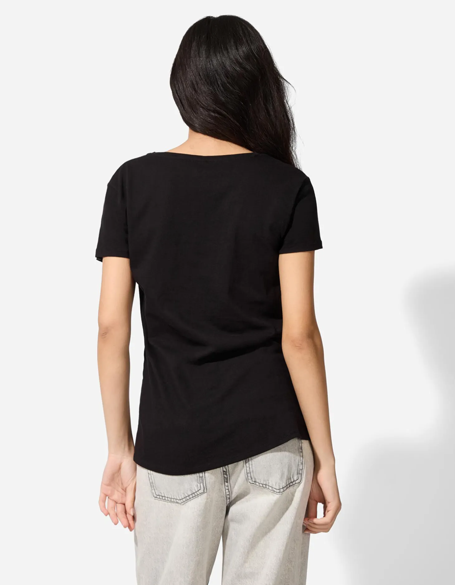 T-shirt - Glitterprint - zwart