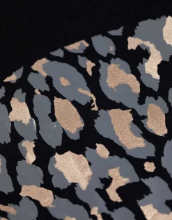 T-shirt - Glitterprint - zwart
