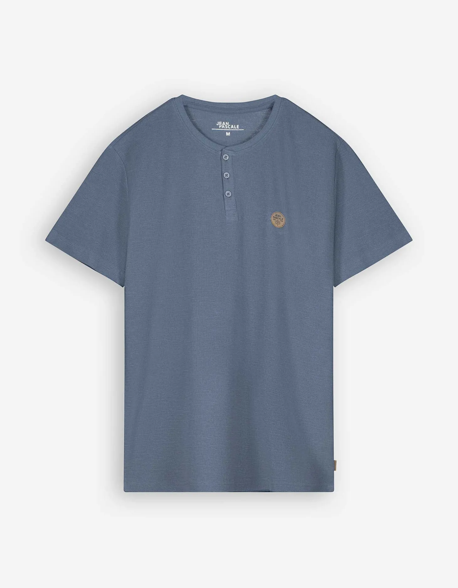 T-shirt - Knoopsluiting - donkerblauw