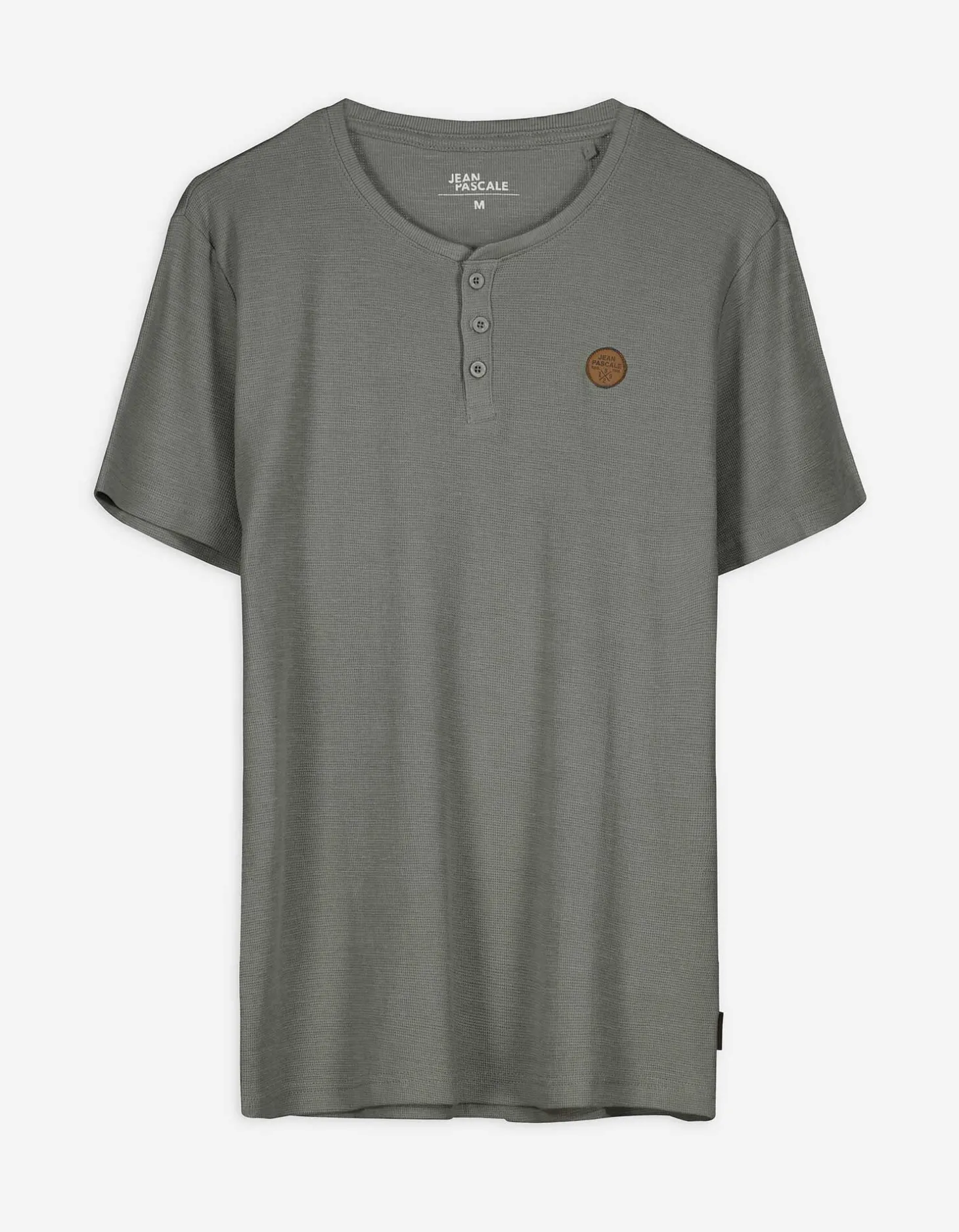 T-shirt - Knoopsluiting - donkergroen