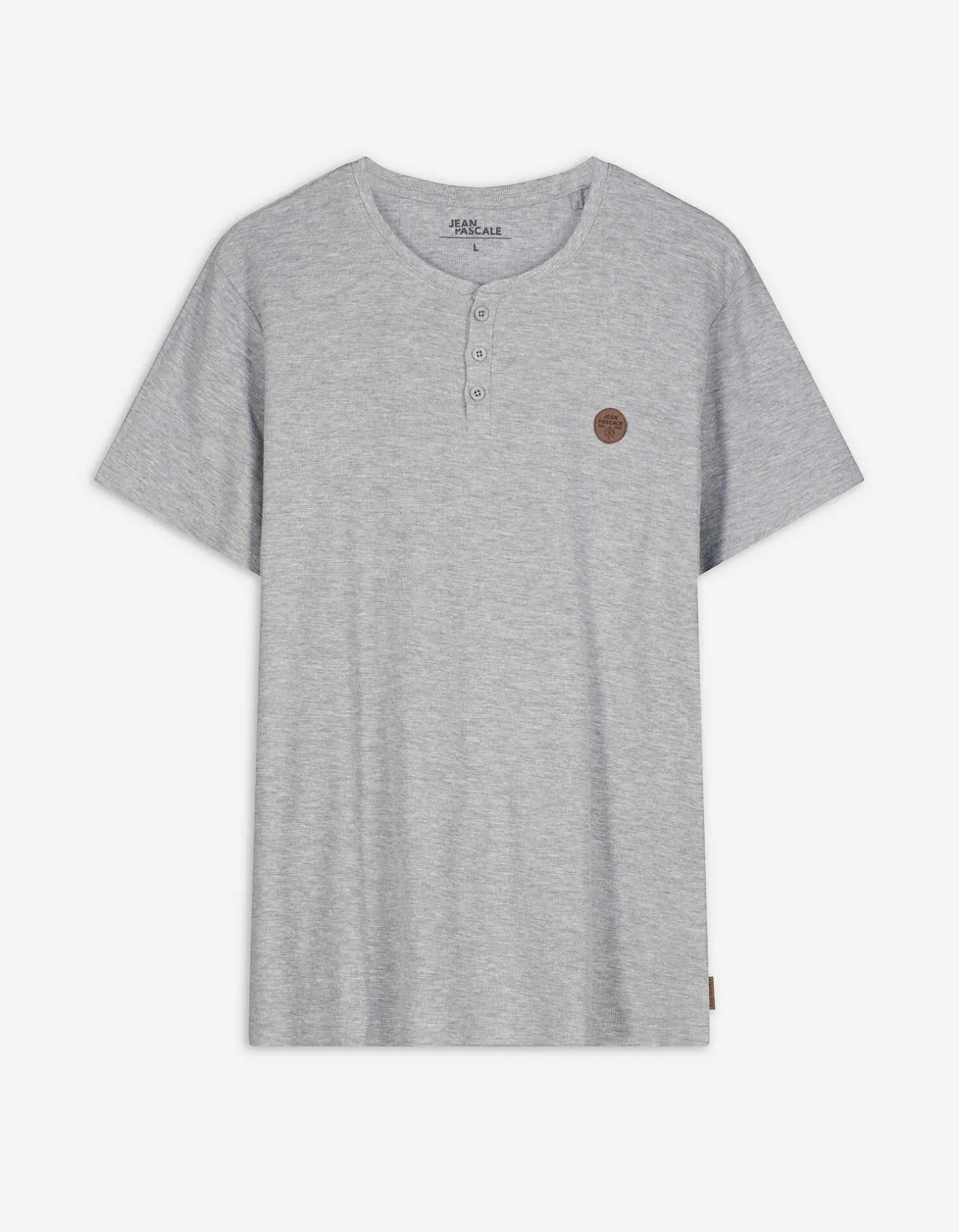 T-shirt - Knoopsluiting - grijs
