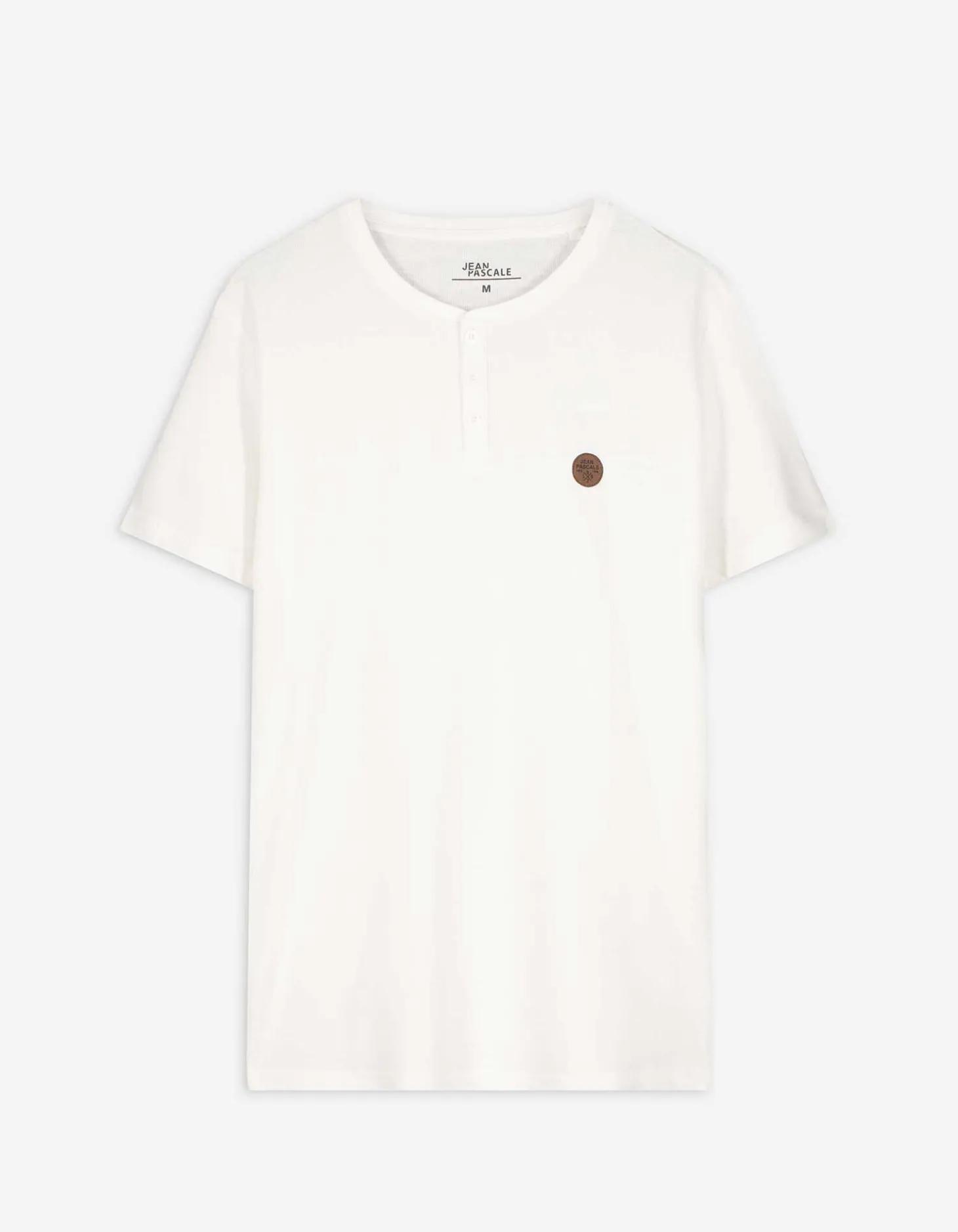 T-shirt - Knoopsluiting - wit