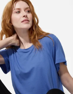 T-shirt - LENZING&trade; ECOVERO&trade; - blauw
