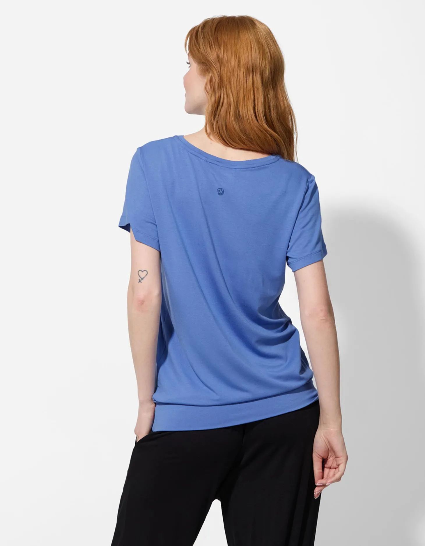 T-shirt - LENZING™ ECOVERO™ - blauw