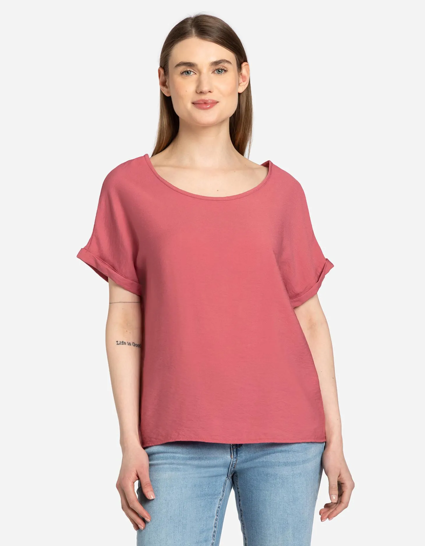 T-shirt - LENZING™ ECOVERO™ - roze