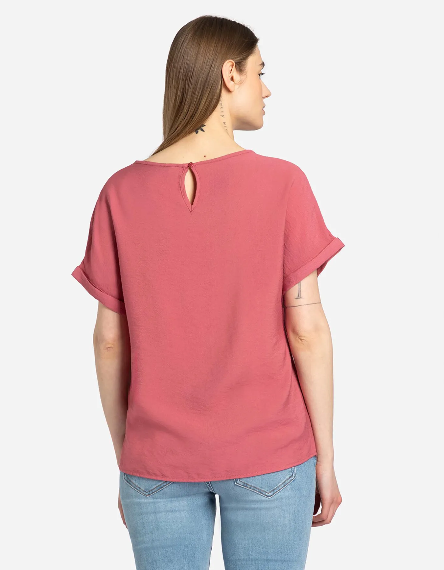 T-shirt - LENZING™ ECOVERO™ - roze