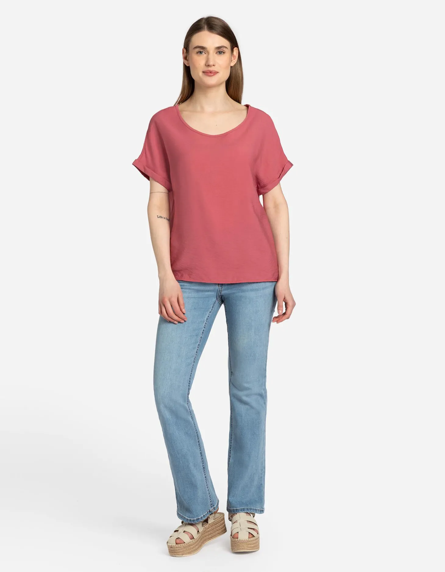 T-shirt - LENZING™ ECOVERO™ - roze