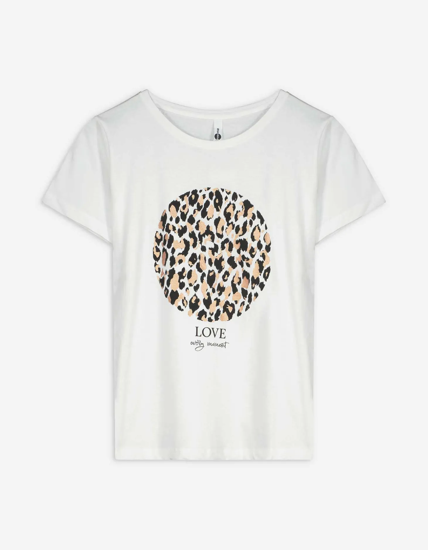 T-shirt - Luipaardprint - wit