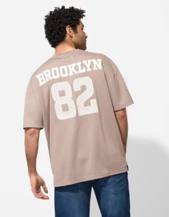 T-shirt - Mesh - lichtbruin