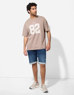 T-shirt - Mesh - lichtbruin